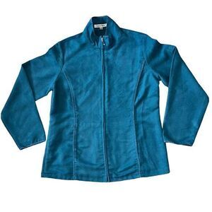 TravelSmith Women's Zip Up Long Sleeve Lightweight Jacket‎ Blue Size 8